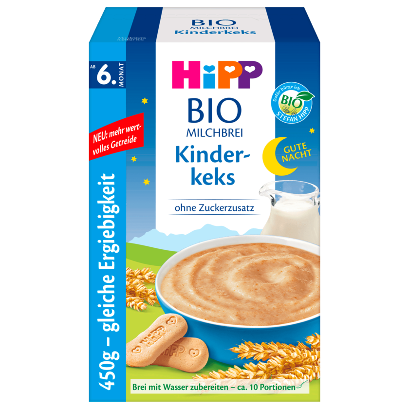 Hipp Bio Milchbrei Kinderkeks ohne Zuckerzusatz 450g